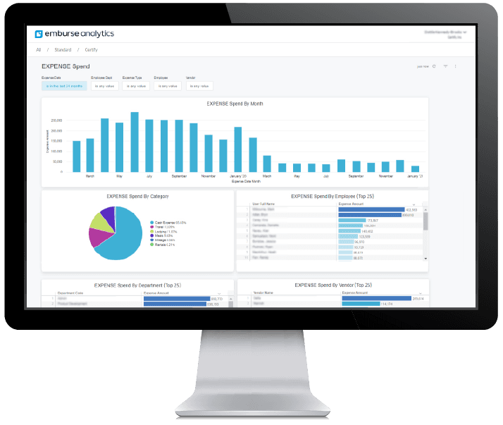 Emburse analytics computer-dashboard
